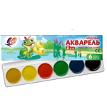 Акварель Луч медовая, 6 цветов, без кисти, картон.упаковка, "ZOO"