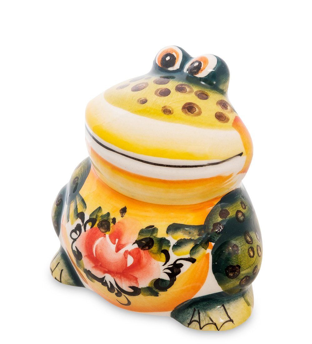 ГЛ- 506 Фигурка «Лягушка» цв. (Гжельский фарфор)