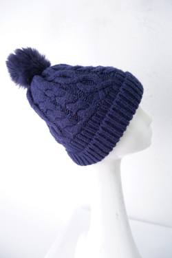 Шапка синяя с люрексом