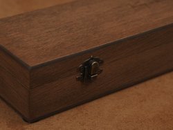 Якутский нож "Амга", сталь Х12МФ, рукоять черный мореный граб