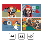 Альбом для рисования 32л., А4, на скрепке "Я и мой пес" (BG)