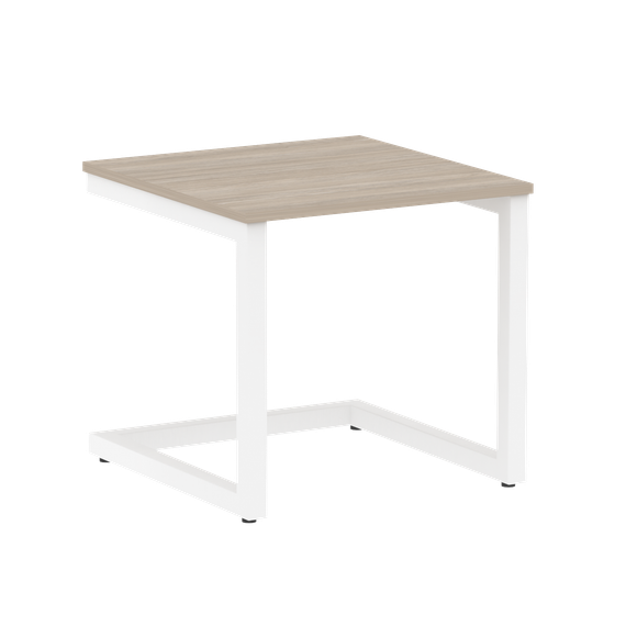 Home Office Стол журнальный VR.SP-2-58.G Дуб Аттик/Металл Белый 580*600*550