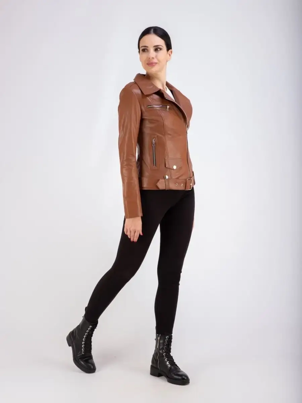 Косуха кожаная куртка женская Турция