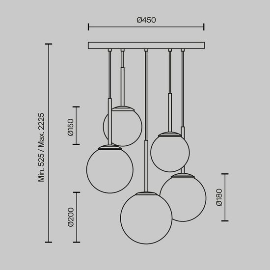 Подвесной светильник Maytoni MOD321PL-05B