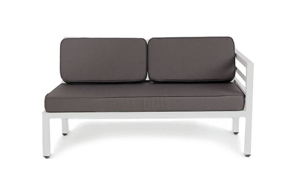 "Глория" модуль диванный левый, каркас из алюминия