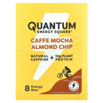 Quantum Energy Square, Caffe Mocha и миндальные чипсы, 8 квадратов, 48 г (1,69 унции)