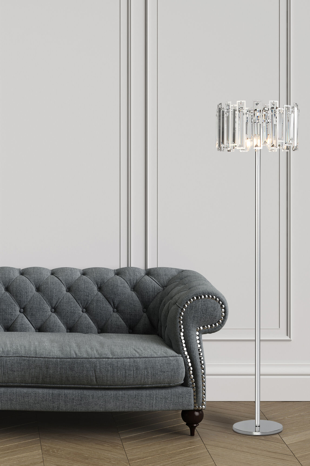 Напольный светильник 01149/3 хром