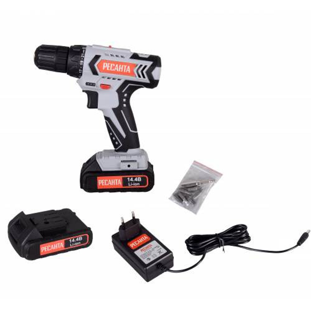 Дрель-шуруповерт аккумуляторная Ресанта ДА-14-2Л 75/14/3