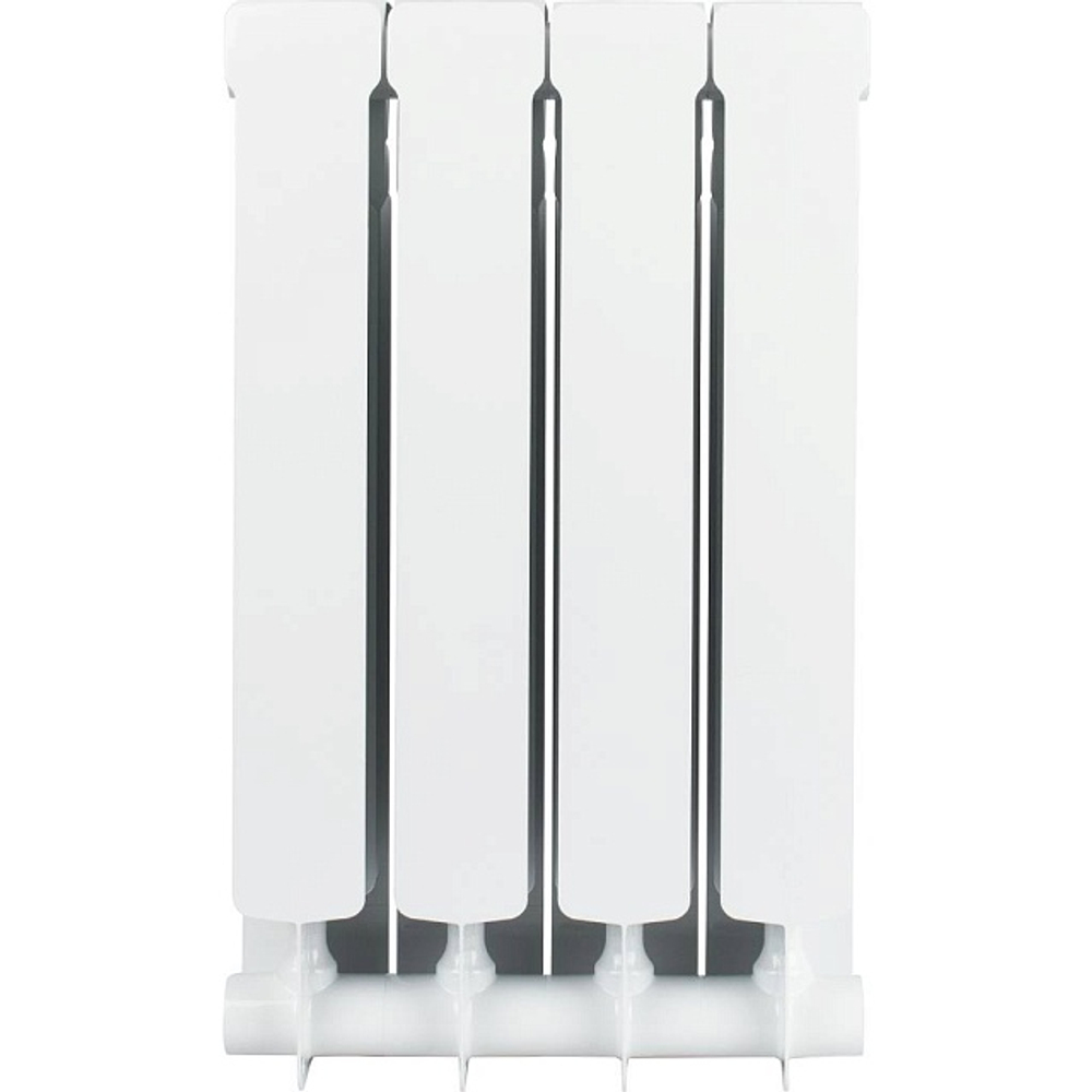 Радиатор биметаллический STOUT Space 500 - 4 секции (подключение боковое, цвет белый)