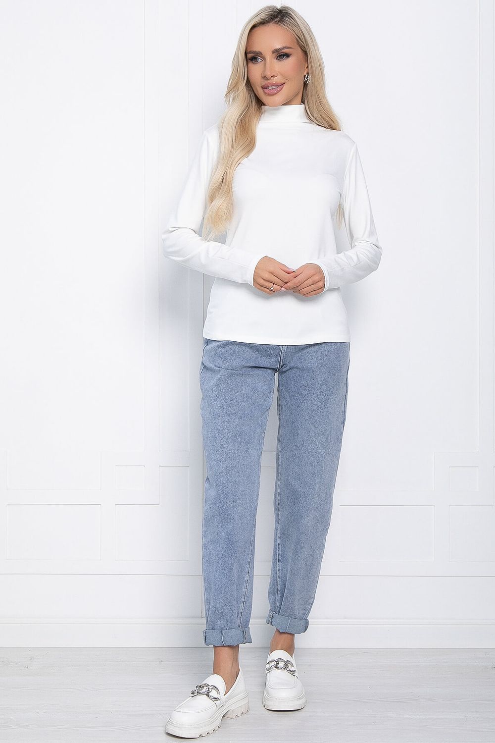 Лонгслив базовый (белый) Б11068 LT Collection