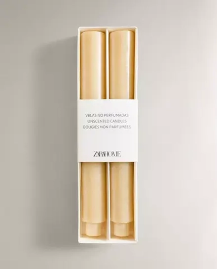 ZARA HOME НАБОР ДЕКОРАТИВНЫХ СВЕЧЕЙ ( 2 ШТ.), ВАНИЛЬНЫЙ