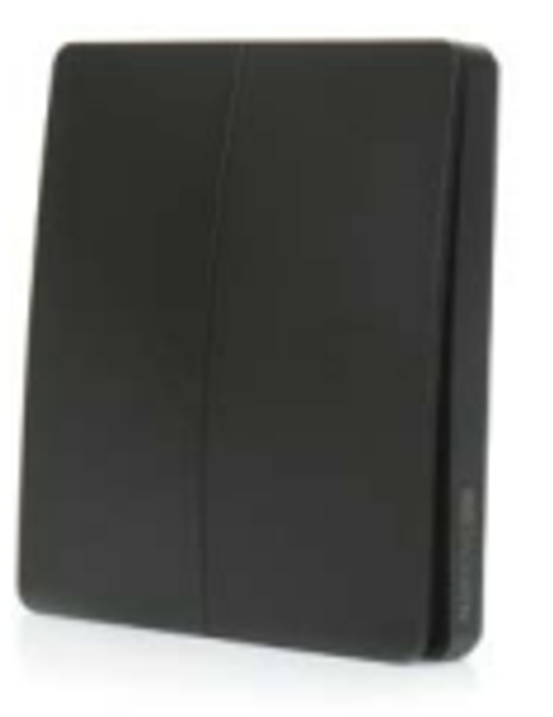 Кинетический выключатель на две зоны (накладной) черный