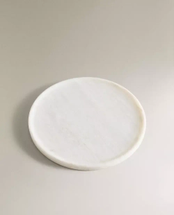 ZARA HOME ПОДНОС ДЛЯ ВАННОЙ ИЗ МРАМОРА, БЕЛЫЙ