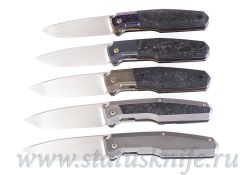 Сет 5 ножей CKF/Philippe Jourget FIF20 (M390, Ti , CF, ZircuTi, Больстер)фотография - 1