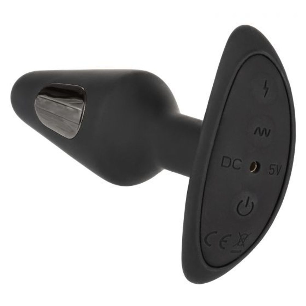 Черная анальная пробка с электростимуляцией Volt Electro-Fury - 12,75 см. (Цвет: черный)