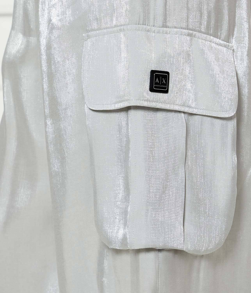 Сатиновые штаны карго Armani Exchange - серебряный(XW000139 AF10839)