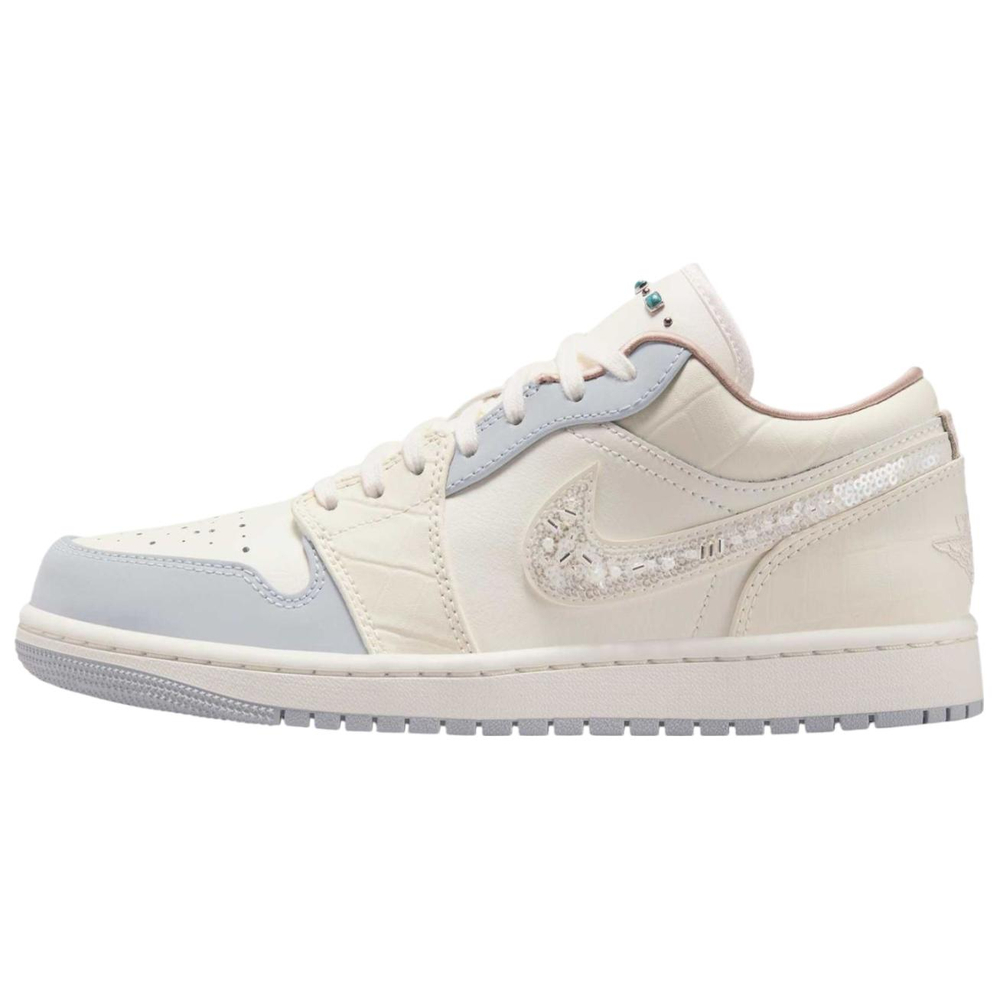 Jordan Air Jordan 1 Cushioning Low top Vintage Basketball Shoes Women's Ecru