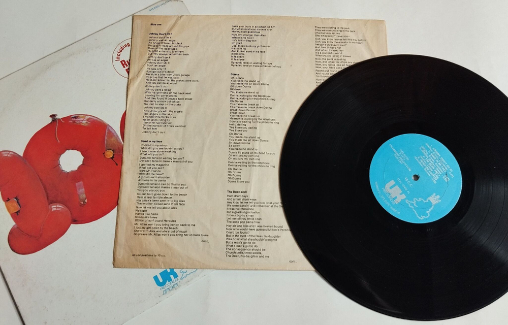 Винтажная виниловая пластинка LP10cc (USA 1973)