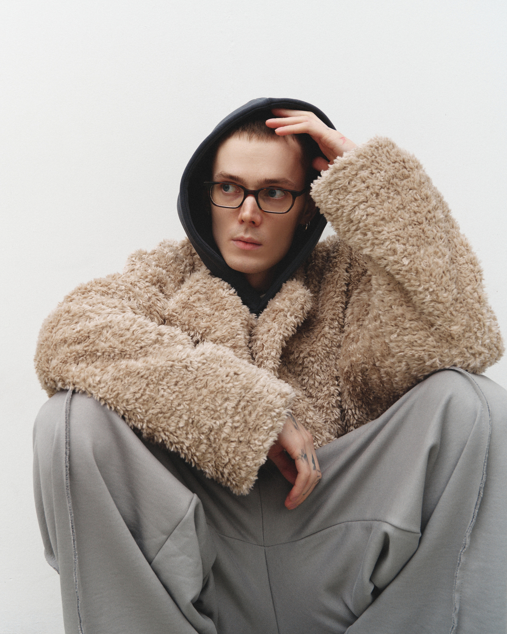 Faux Fur Jacket Beige