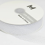 Лента Декоротивная 3см х 55м "Тонкое Кружево" (Белый)