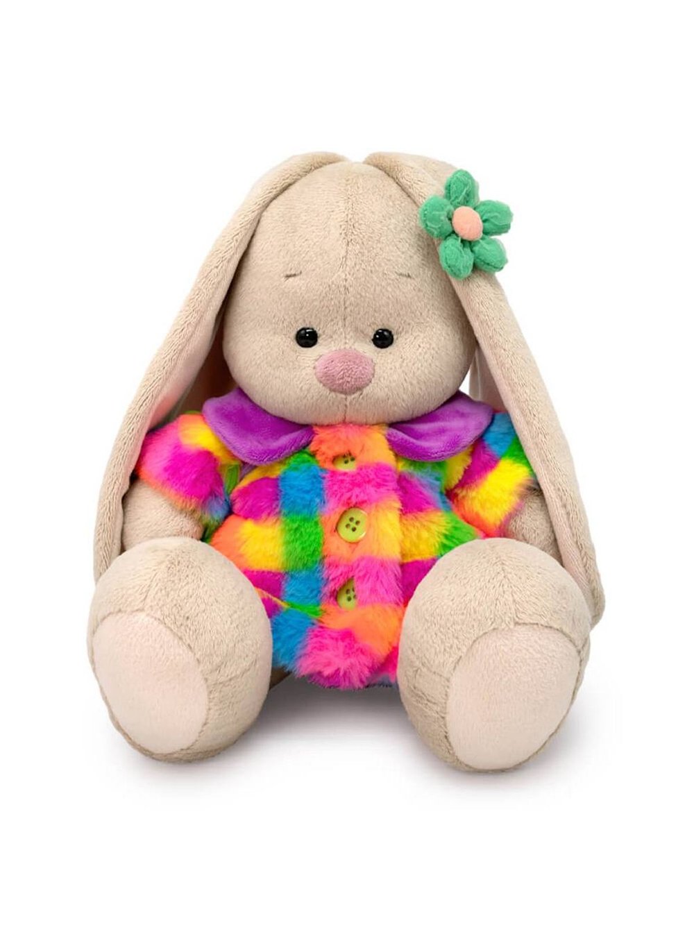 Мягкая игрушка Зайка Ми в шубке мультиколор 18см