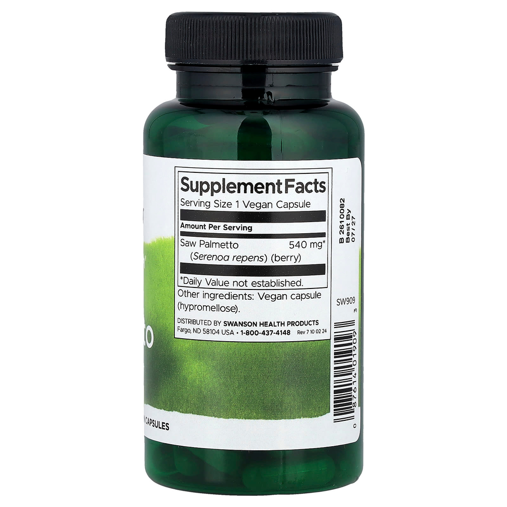 Swanson Vitamins, Full Spectrum®, сереноя, 540 мг, 100 веганских капсул