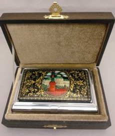 Визитница персональная "Москва" №5 (роспись Палех)