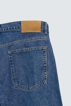 ZARA ДЖИНСЫ STRAIGHT ДЛИНОЙ ДО ЩИКОЛОТКИ, СИНИЙ
