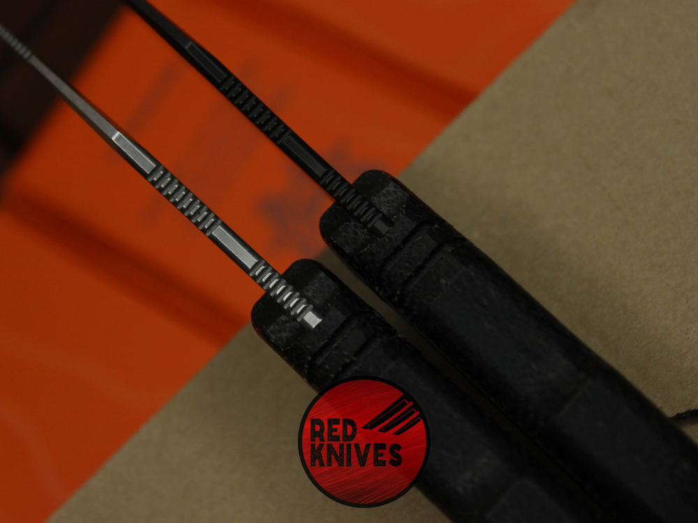 Нож Bastinelli Foreigner - черная микарта, клинок стоунвош