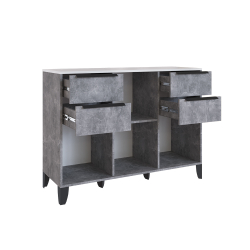 Комод Малави, Ателье светлое, Белый глянец