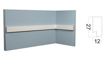 Молдинг Контур окрашенный завершающий, 27x12 мм