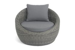 "Барселона" кресло из искусственного ротанга, цвет графит