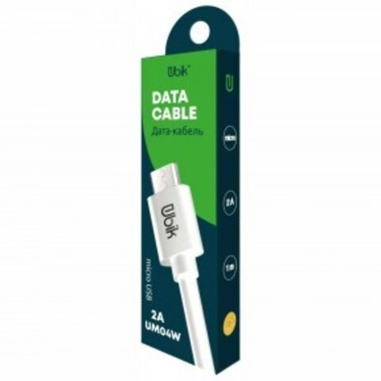 USB cable micro 1m Ubik UM04W 2А white