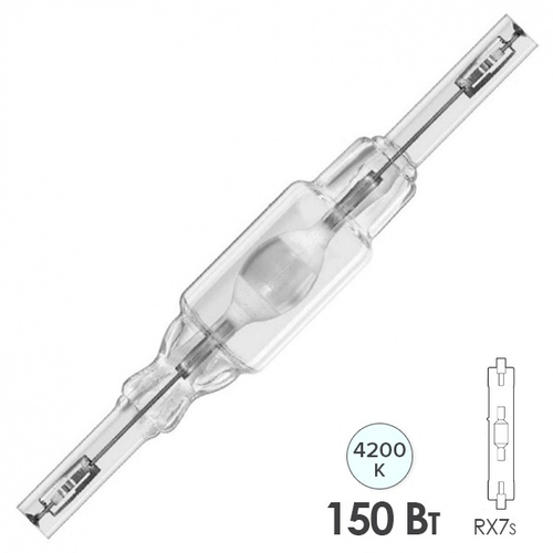 Лампа металлогалогенная HQI-TS 150W/NDL RX7s-24 Osram (МГЛ) 4008321678386