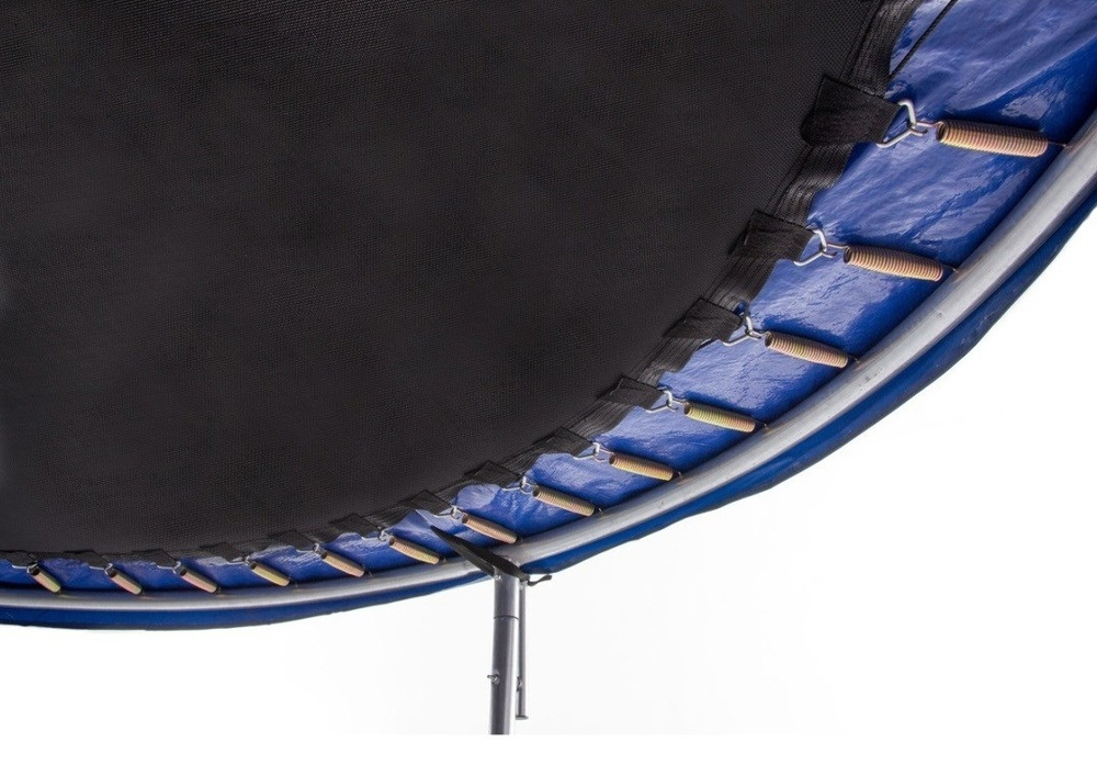 Батут с лестницей и внутренней сеткой 244 см синий