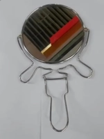 Зеркало настольное в металлической оправе «Модерн» круг, одностороннее d14см