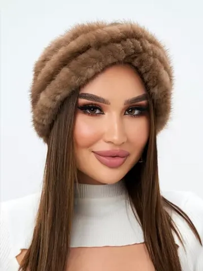 Повязка на голову из норки