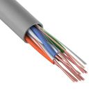 Кабель витая пара U/UTP, CAT 5e, PVC, 4PR, 24AWG, внутренний, однопроволочный, серый, 305м REXANT