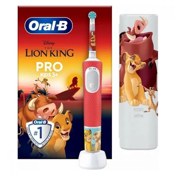 Детская электрическая зубная щетка Oral-B Vitality PRO Kids D103.413.2KX Король Лев + чехол
