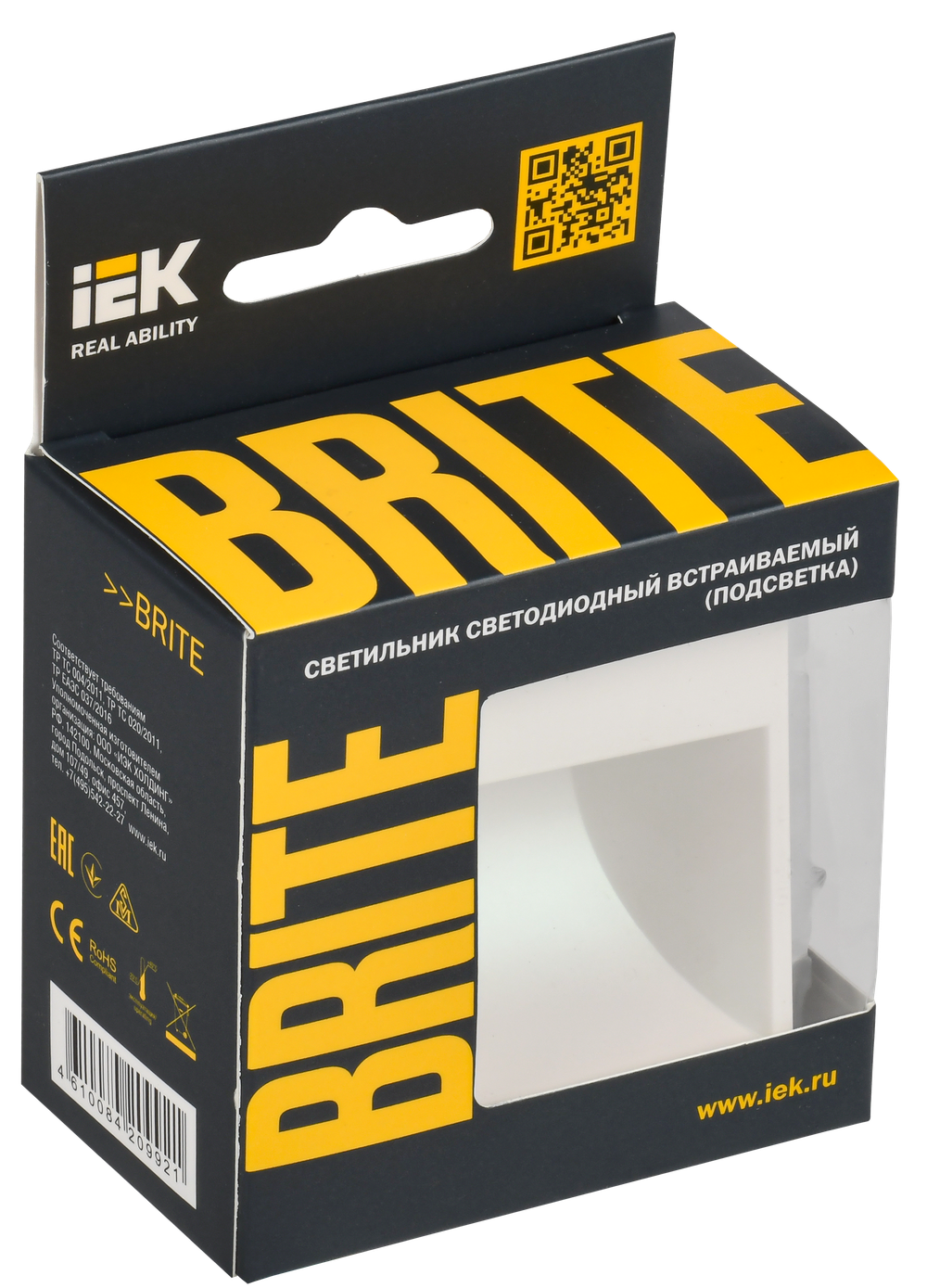 BRITE Подсветка светодиодная встраиваемая ПЛ20-БрЖ жемчуг IEK