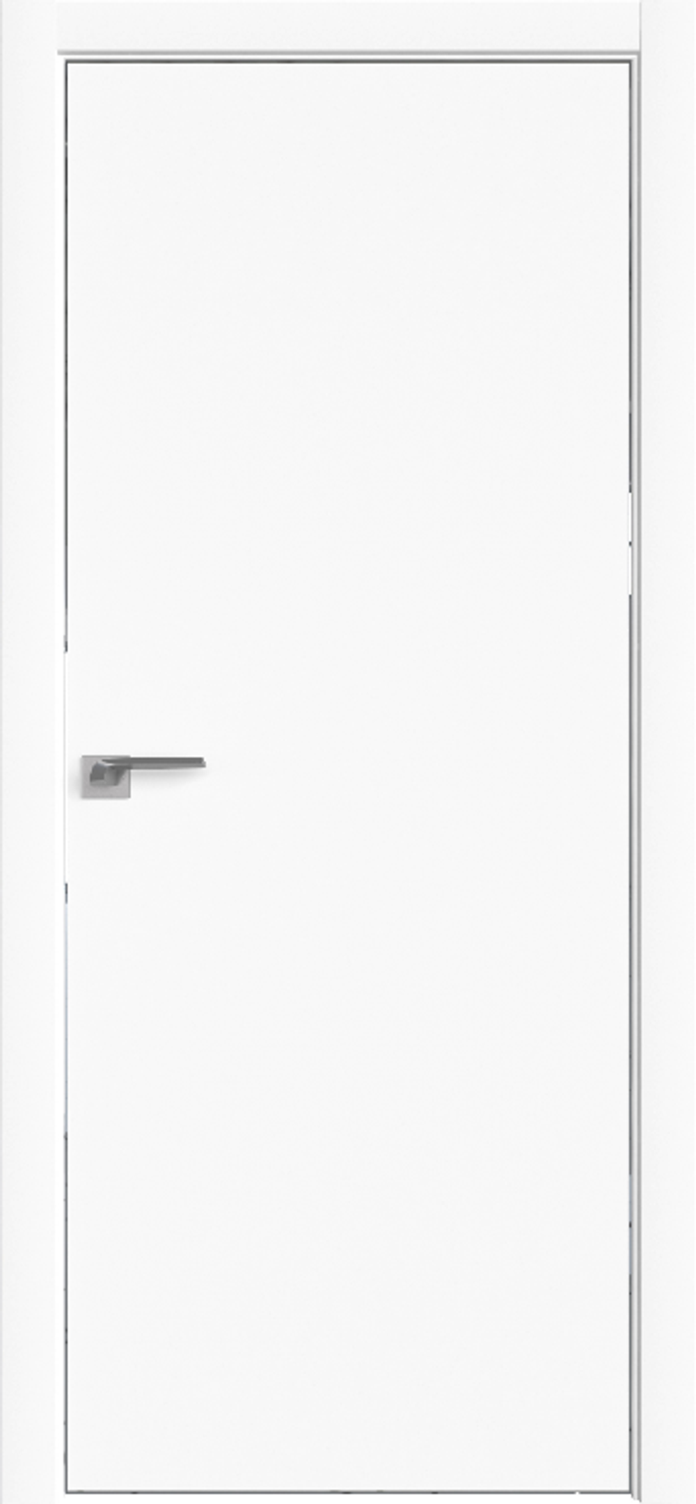 [ТОВАРА НЕТ В НАЛИЧИИ] Дверь межкомнатная Профиль Дорс № 1 E (кромка алюминиевая матовая), цвет аляска, полипропилен, глухая