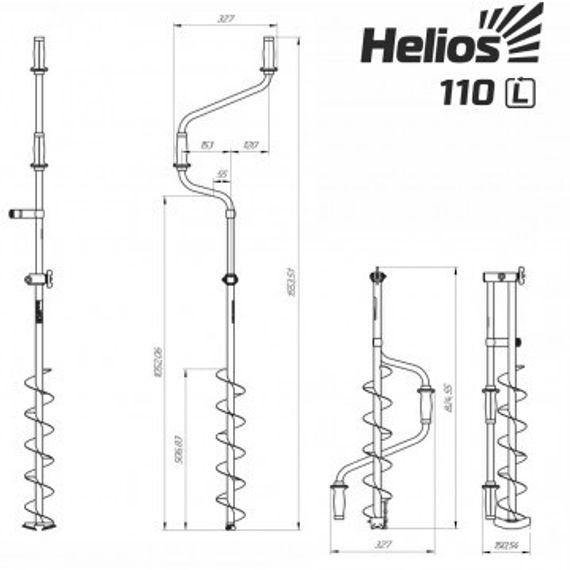 Ледобур Тонар HELIOS HS-110D (левое вращение) LH-110LD