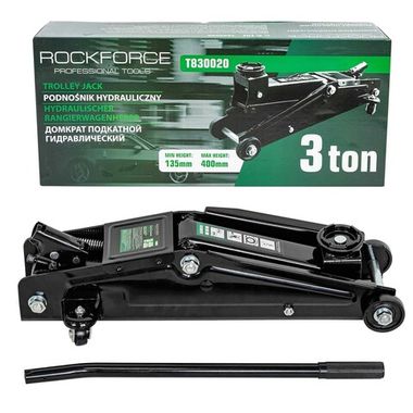 Домкрат подкатной гидравлический 3 т (h min-135mm, h max-400mm) RockForce##Rock FORCE RF-T830020