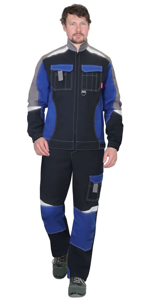 Куртка Фаворит-Мега-РОСС синяя с васильковым и серым, СОП