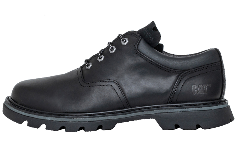 CAT Casual Leather Shoes Men"s Low top Black