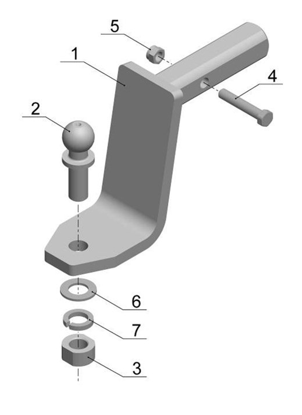 Фаркоп на Hummer H2 2003-2009 без подрезки бампера. Тип шара: H (несъемный сварной). Нагрузки: 2500/150 кг, HR 01