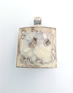 Подвеска Эстерелла с эмалью, серебро 925 пробы, родированная/Ф