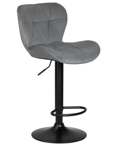 Стул барный  BARNY BLACK (серый велюр (MJ9-75))