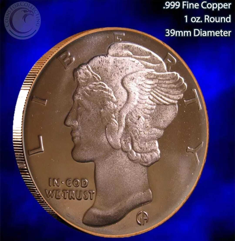 США 1 унция Монеты - 10 центов, 1916-1945 Меркурий