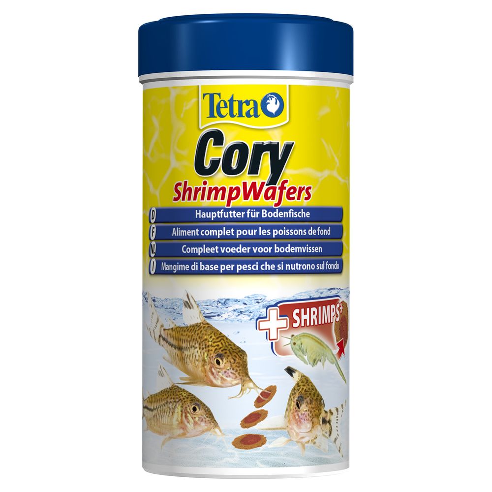 Tetra Cory Shrimp Wafers корм-пластинки с добавлением креветок для сомиков-коридорасов 250 мл